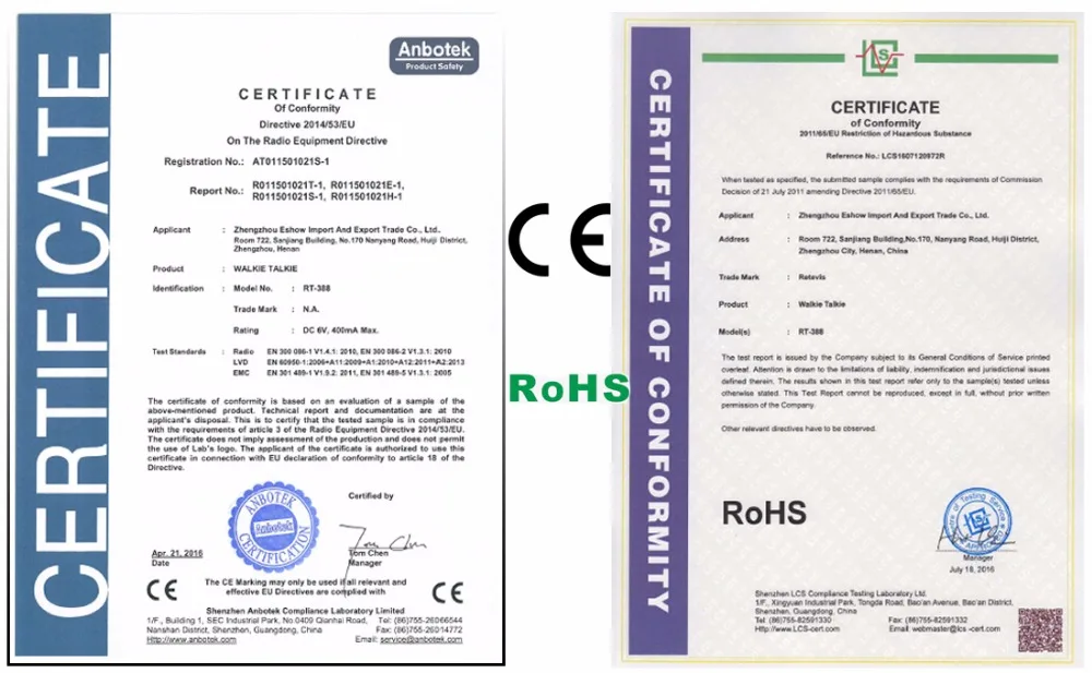 CE ROHS