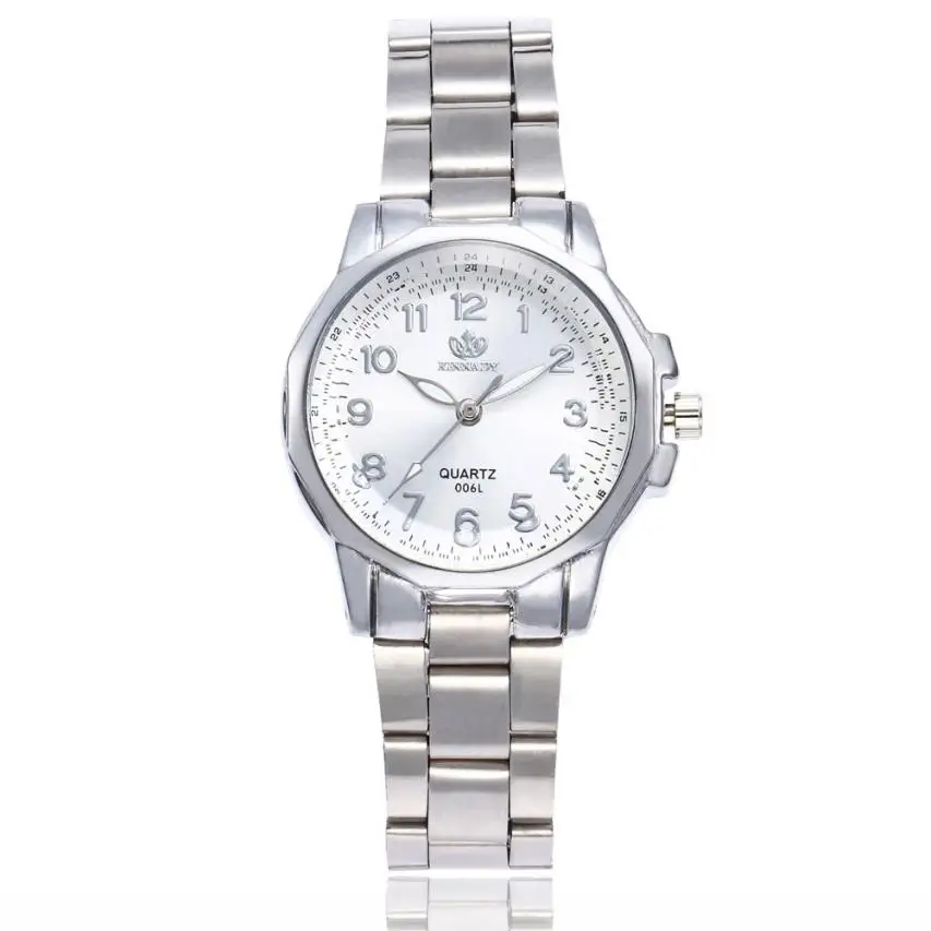 

2019 New Arrival Women Fashion Clock Stainless Steel Band Analog Quartz Round Wrist Watch Relogio Feminino Dropshipping HK&40