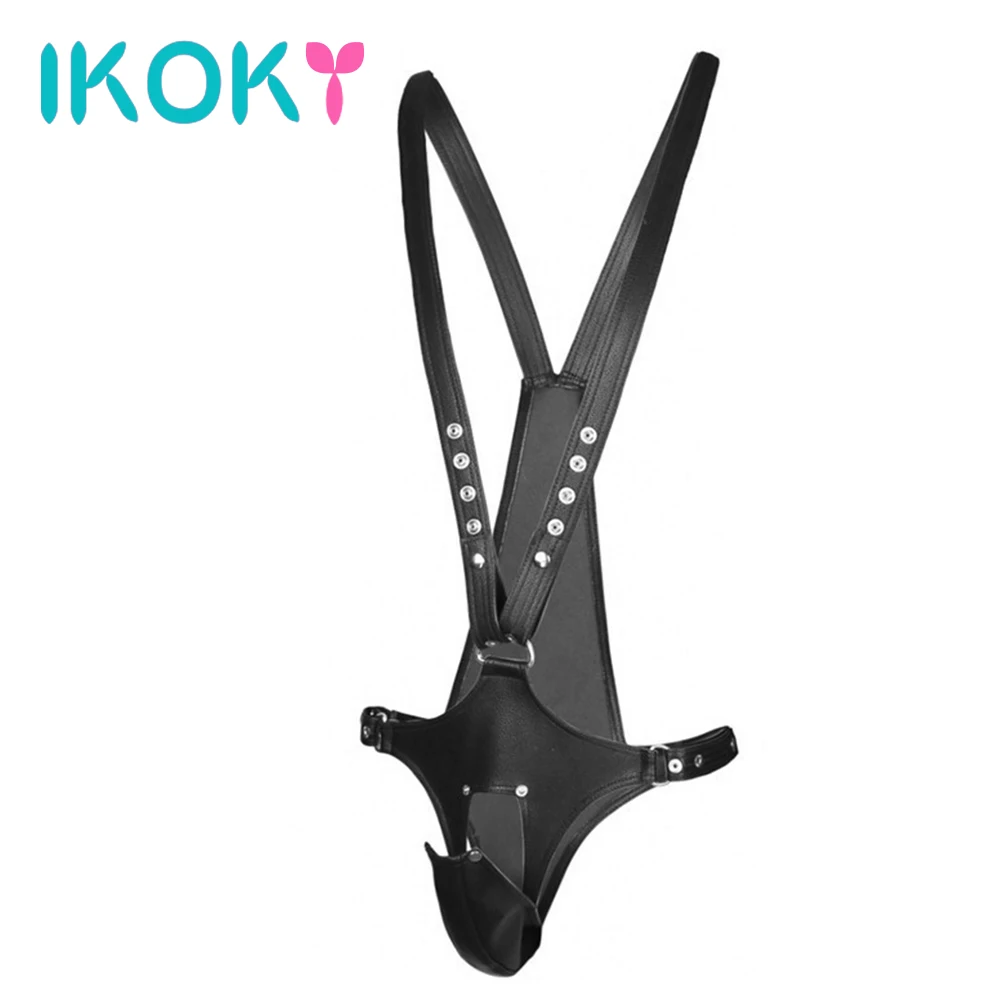 IKOKY из искусственной кожи SM бондаж сексуальный мужской G струны ролевые игры для