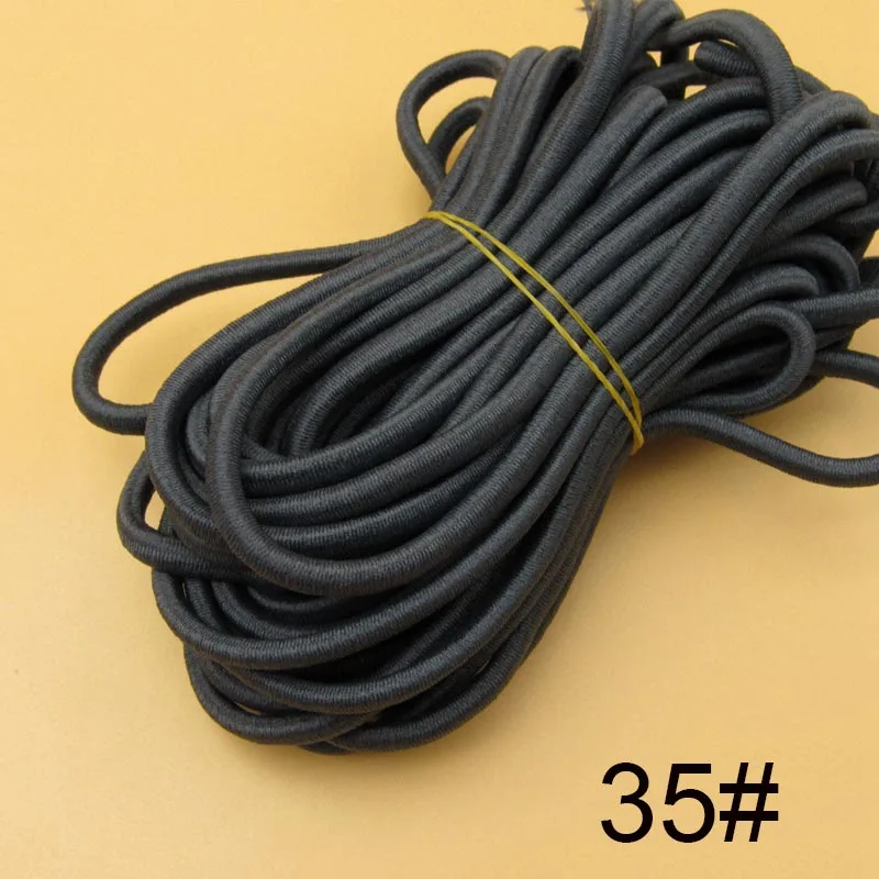 20 м 5 мм экологически чистый круглый эластичный шнур мягкие эластичные ленты Веревка для детской одежды пояс для брюк DIY аксессуары для одежды - Цвет: 35
