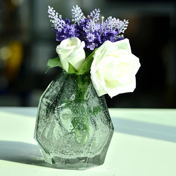 

Clear fashion glass vase mini Handmade colored for decoration home decor Tabletop vases for flowers for centerpieces terrarium