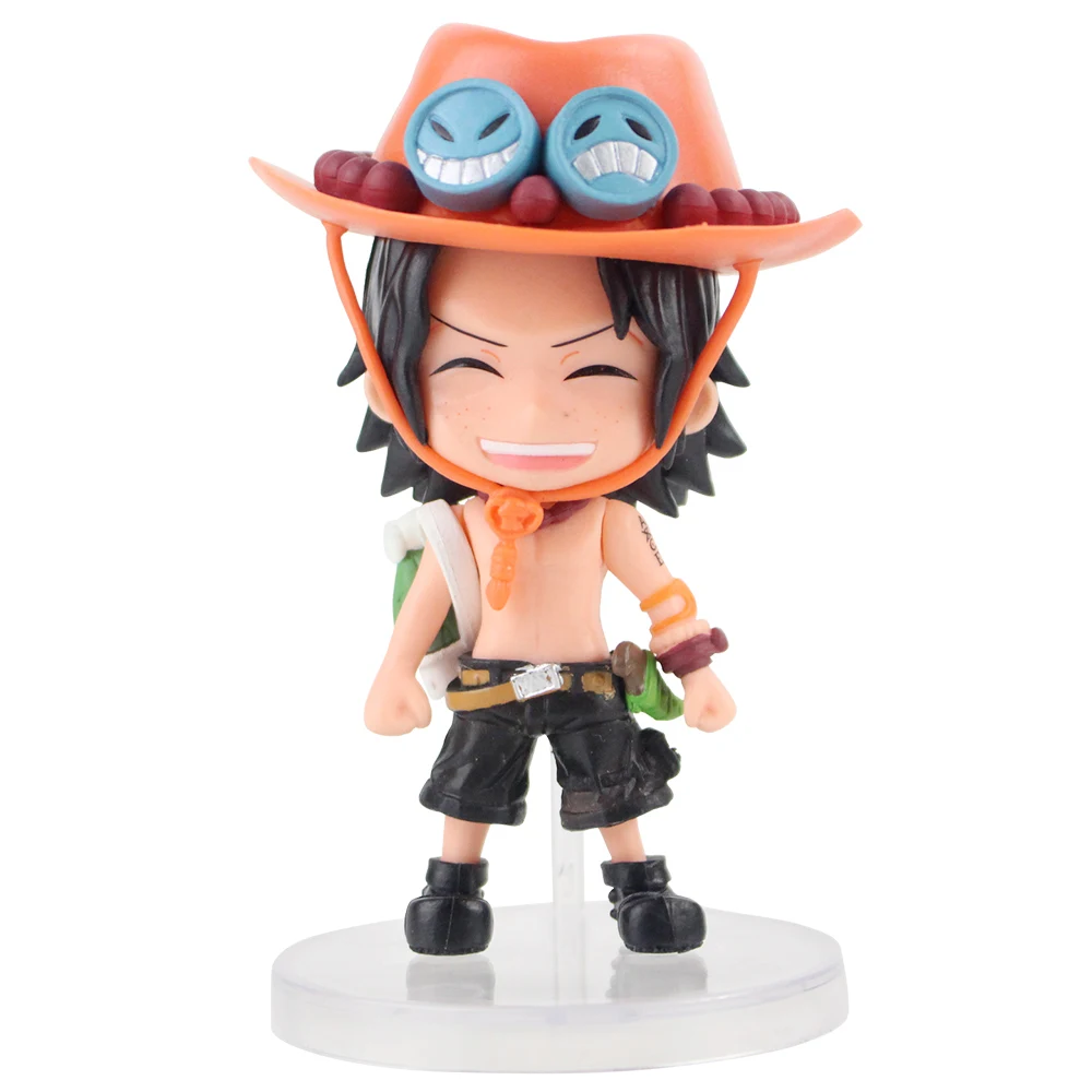 3 шт./лот 10 см One Piece Q Version Фигурки игрушки Portgas D Ace ПВХ декоративная модель милые