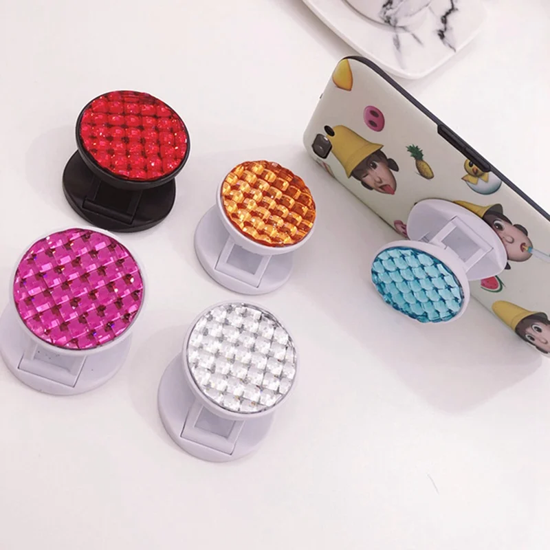 

Universal Cell Phone Bracket Diamond Crystal Rhinestone Glitter Bling Mobile Phone Stand Finger Ring Smart Phone Holder