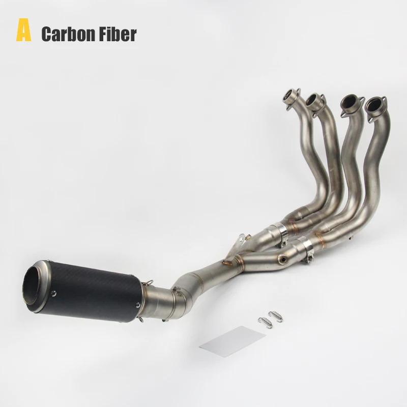 

Full Sysem Motorcycle Exhaust Carbon Fiber Muffler Set With Stainless Steel Link Pipe Tube For YAMAHA R1 YZF 2015 2016 2017