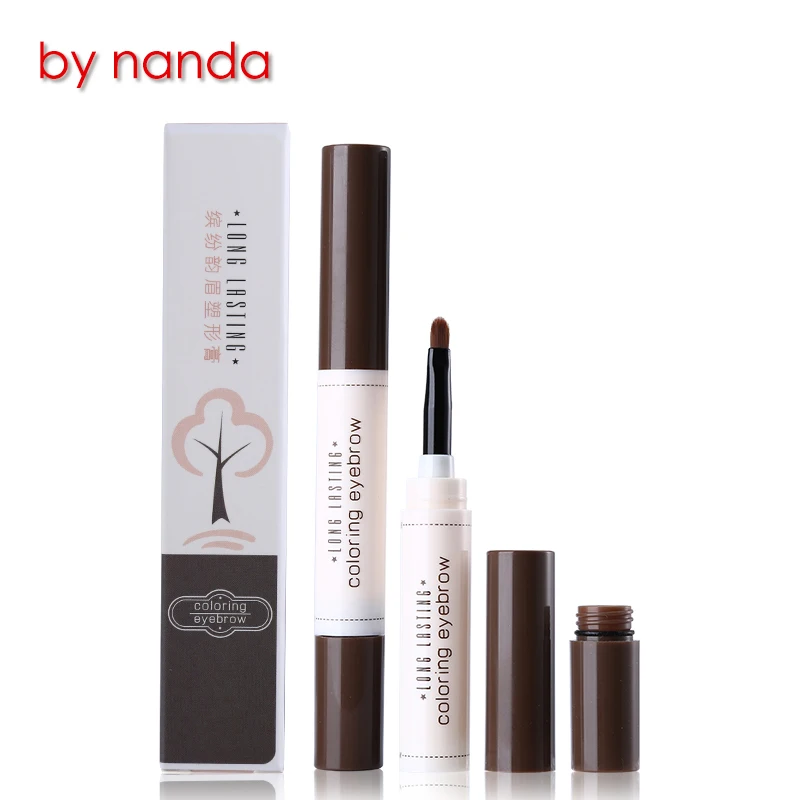 

By Nanda 5 Colors Eyebrow Cream Makeup Waterproof Eyebrow Gel Long Lasting Coloring Sculpting Natural Eye Brow Gel with Brush