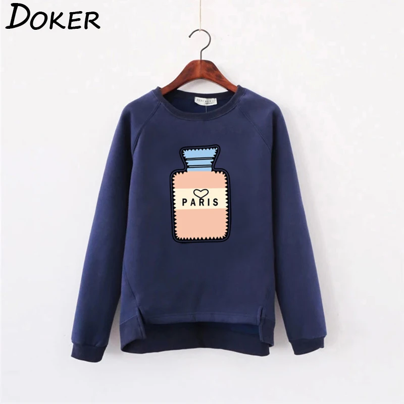 646.6руб. 46% СКИДКА|Женская толстовка Kawaii 2019 осень зима новый длинный рукав теплый пуловер Топы милый мультфильм печати Harajuku Толстовка-in Толстовки и кофты from Женская одежда on AliExpress - 11.11_Double 11_Singles' Day