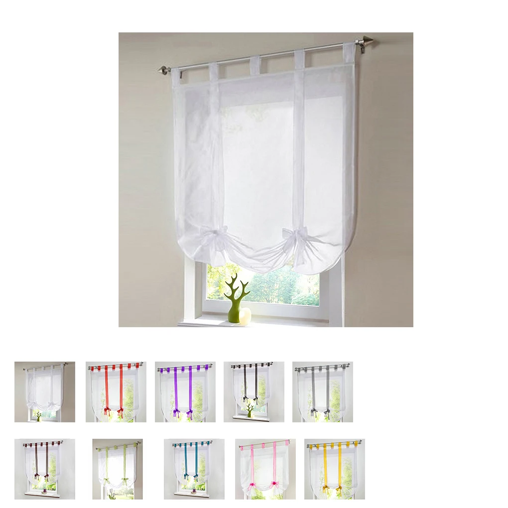 High quality home decoration curtains Rose pocket lift Roman