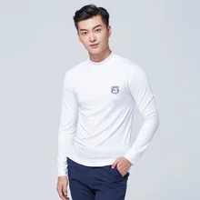 Мужская бархатная рубашка для гольфа, мужское термобелье на осень и зиму с длинным рукавом, теплые рубашки для гольфа D0661