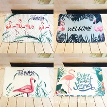 Милый коврик с фламинго, нескользящий ковер для кухни, для ванной комнаты, для гостиной, напольный коврик, домашний декор, фланелевый ковер, Прямая поставка