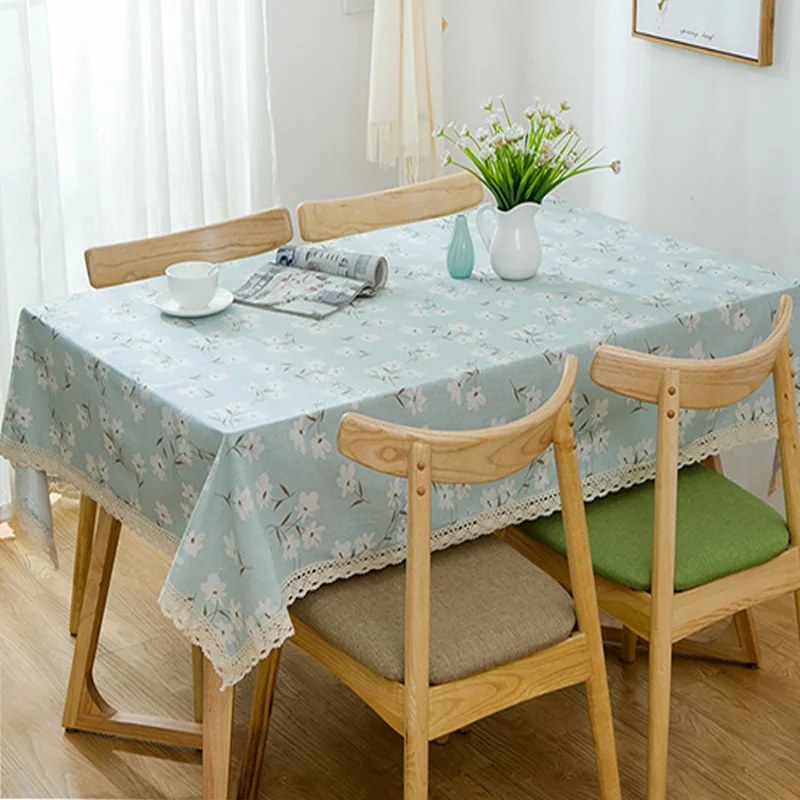

Vieruodis Lace Table Cloth Washable Party Tablecloth Flower Rectangular Table Cover Dinner Picnic Home Table Cloth