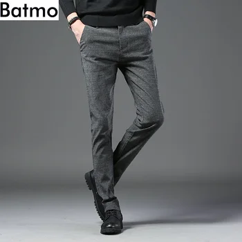 

BATMO 2018 new arrival autumn high quality smart casual men's pencil pants ,skinny trousers men ,men's slim pants XX825
