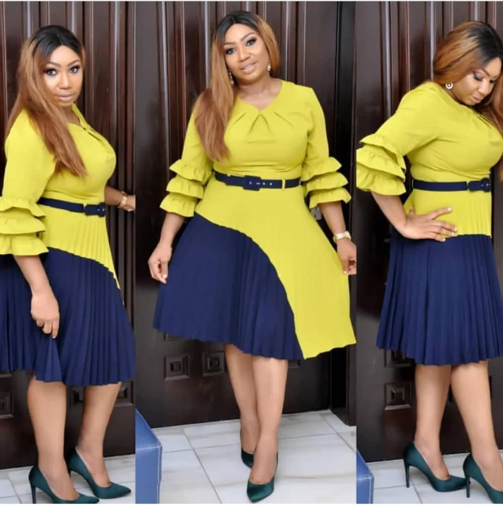 

2019 women Summer Dress Office Lady Pleated O-Neck Bandage Bodycon Fashion Casual Midi dress Plus size Sashes sexy dresses AM331