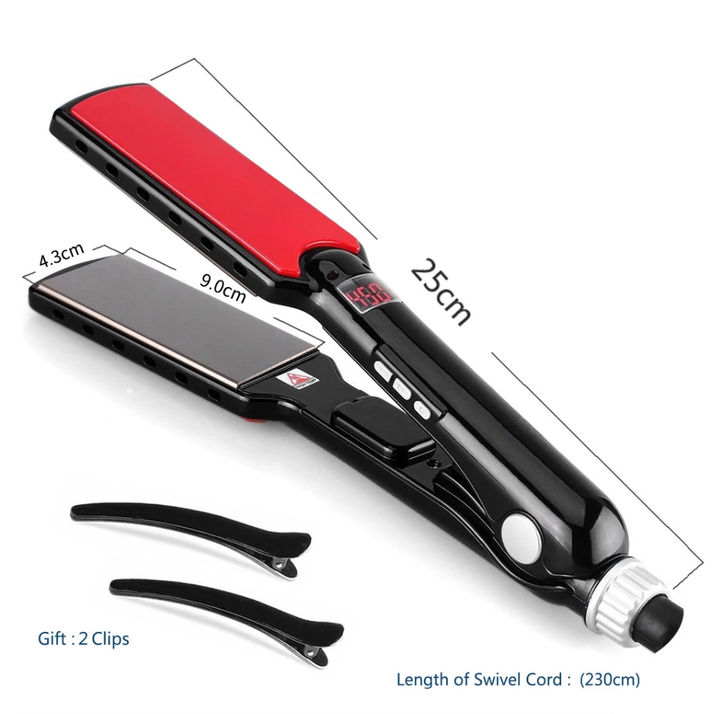 

MCH 470F High Temperature Wide Plates Keratin Straightening Irons Styling Tool Titanium Professional Hair Straightener Flat Iron