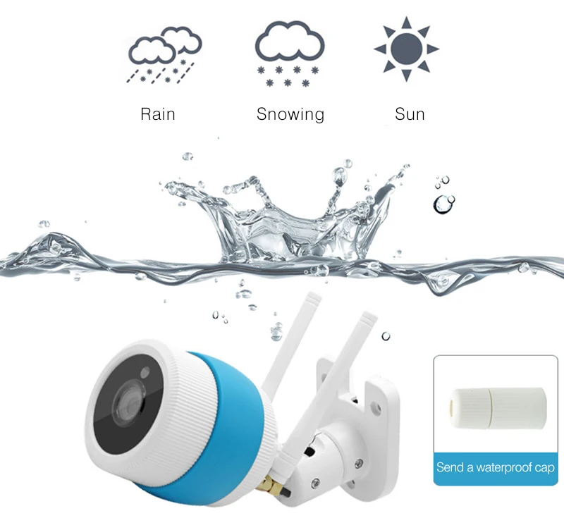 

Outdoor IP66 Waterproof CCTV Security Surveillance IP Camera Wireless Wifi Bullet Camera with IR Night Vision Up to 64GB SD Card