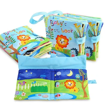 

Best Selling 6 Pages Baby Rattles Infant Kids Early Cloth Books Learning Education Unfolding Activity Books Stereoscopic Animals