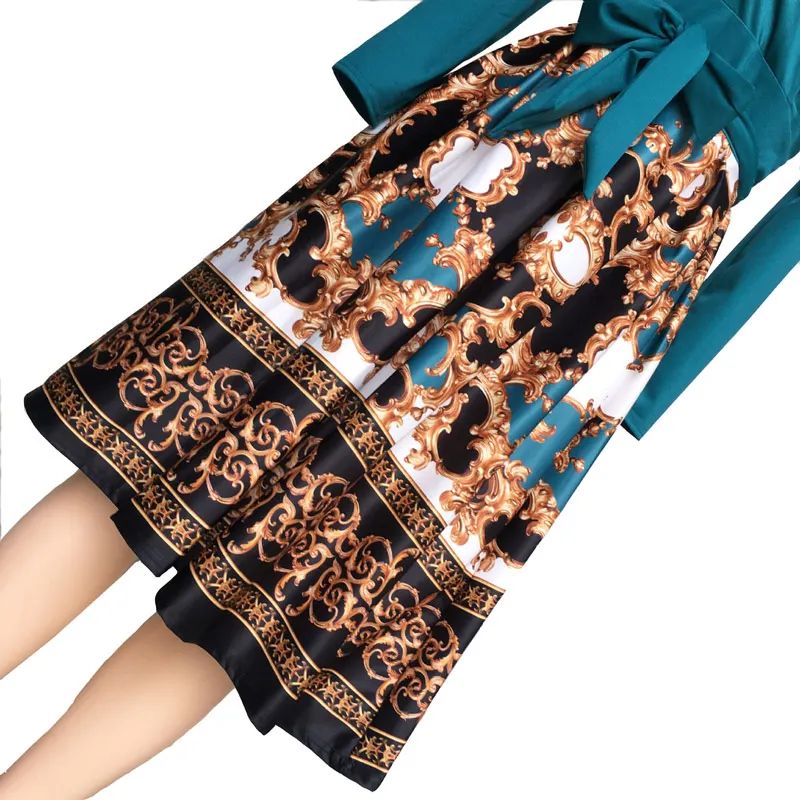 Лето 2019, традиционная модная печать, европейская, американская и Африканская Новая женская юбка в форме А