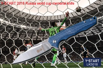 YSTART 2018 Russia world cup memorial knife LK5018 folding knives VG10 blade ceramic ball bearing washer TC4 handle outdoor tool