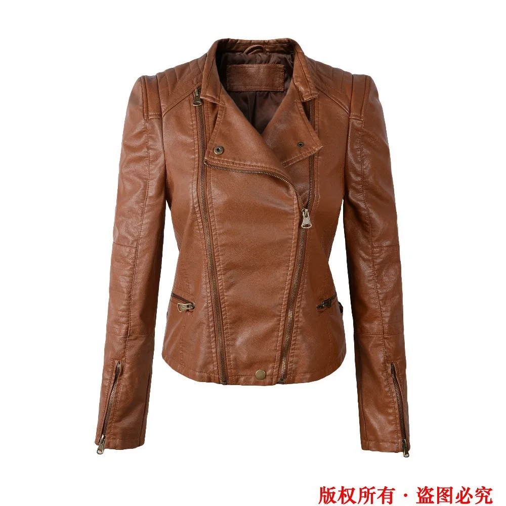 Женская кожаная куртка, весна, Осеннее тонкое кожаное пальто, ПУ мотоциклетная куртка, женская черная кожаная куртка-бомбер