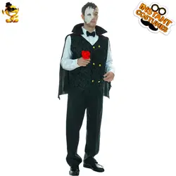 Для взрослых для мужчин таинственный Phantom костюм ролевая игра маскарадный костюм для хэллоувечерние