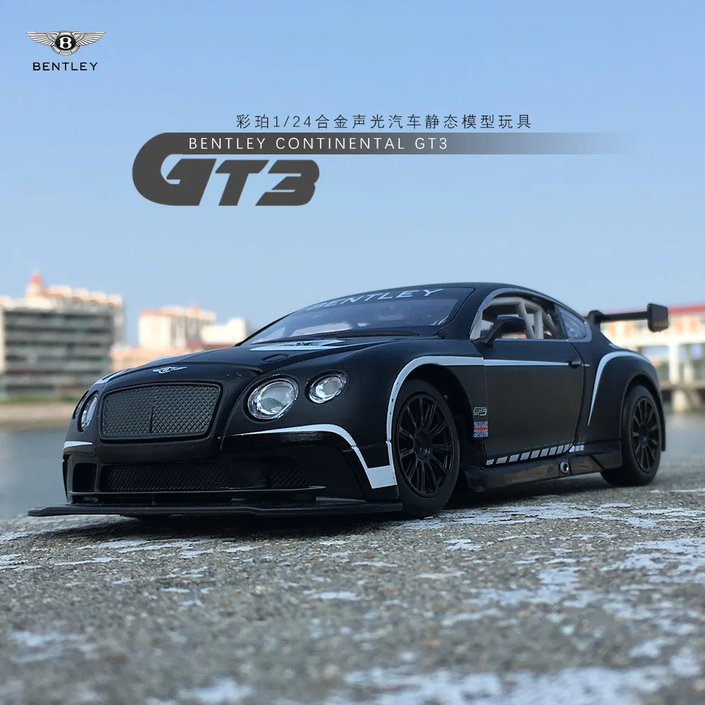 1:24 моделирование сплава модель гоночной машины для Bentley Continental GT3 с музыкой и