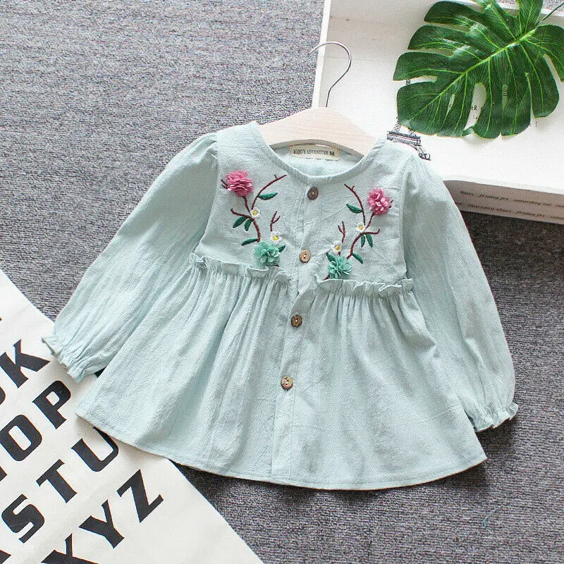 

0-3T Newborn Kid Baby Girls Flower Clothes Long Sleeve Boho Beach Summer Floral Dress Elegant Cute Party Princess Outfits