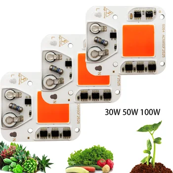 

Full Spectrum Led Grow Light Chip Hydroponice AC 220V 20W 30W 50W 100W For Indoor Garden DIY Growth And Bloom