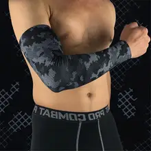 Нарукавники для бега, баскетбольная повязка, расширенный спортивный бандаж на локоть, компрессионный нарукавник