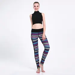 Новое поступление 2019 года модные 3D для женщин цифровой красочный узор печати брюки тонкая сеть пряжа Леггинсы с карманом прямая поставк