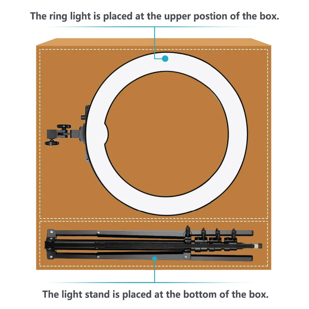  Neewer 18-inch Outer Dimmable SMD LED Ring Light Lighting Kit for Smartphone Camera Portrait Make u - 32851225546