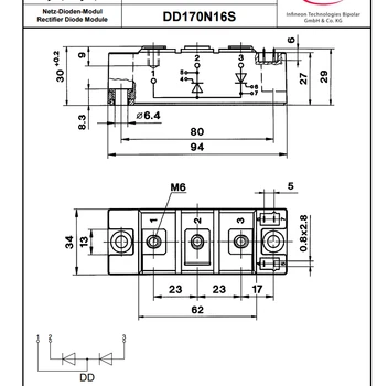 

Original Diode module DD170N16S or DD170N12S with the same price