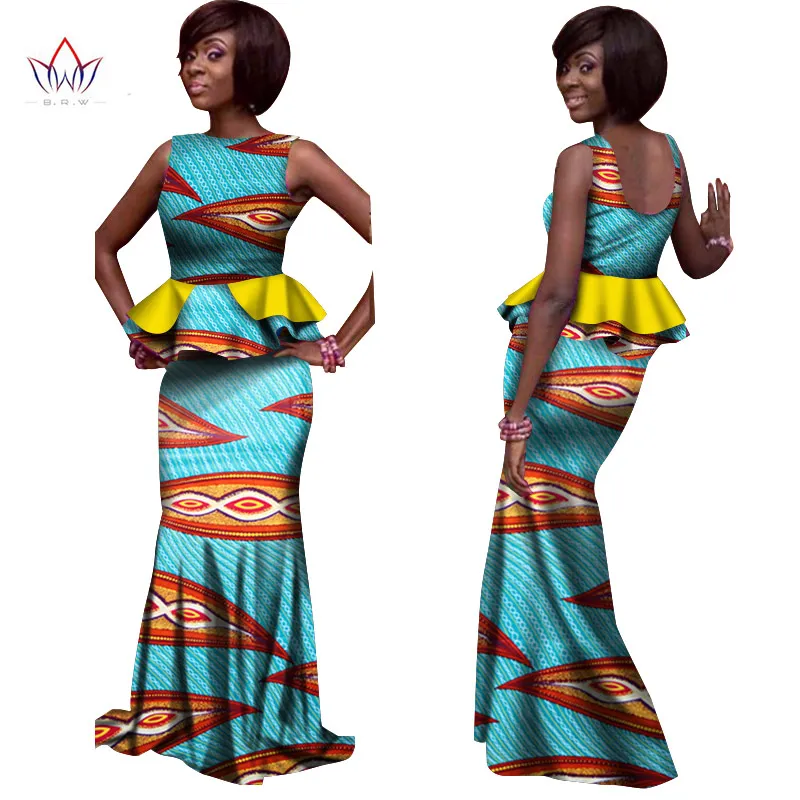 

Hitarget 2019 New African Skirt Set for Women Dashiki skirt Elegant African Sleeveless Plus Size 5XL Kanga Clothing WY1076