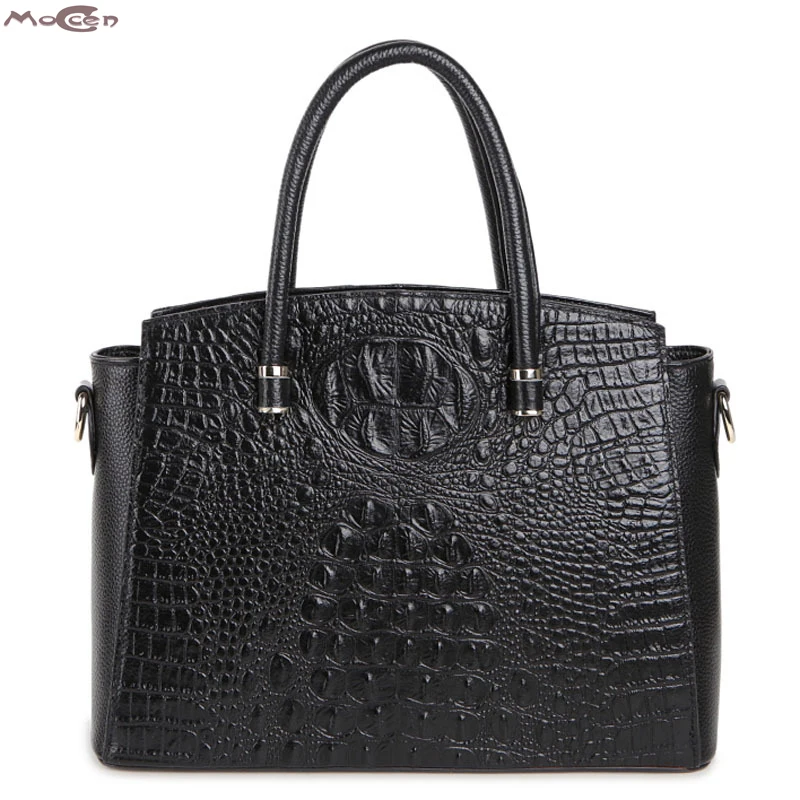 

Moccen Alligator Genuine Leather Bags For Women Real Cow Leather Tote Bag Bao Bao Designer Luxury Brand Satchel Bolsa Feminina