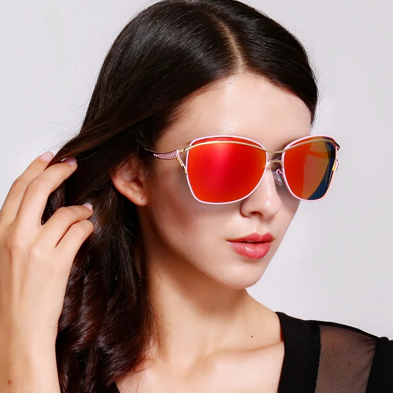 oculos Polarized sunglasses women Aluminum magnesium mirror frame high end brand sunglasses