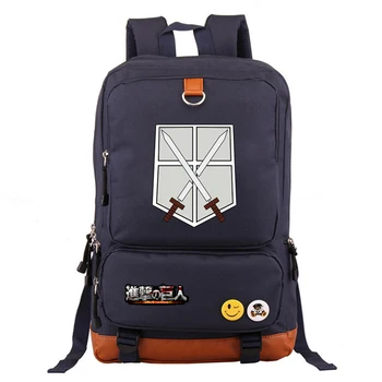 

Cartoon Attack On Titan School Travel Backpack Students bag For Boys and Girls