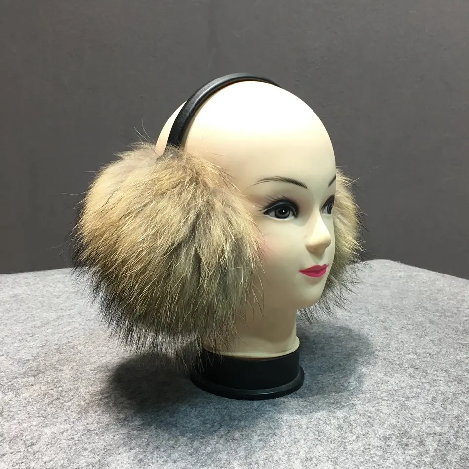 natural fox fur winter earmuffs  (8)
