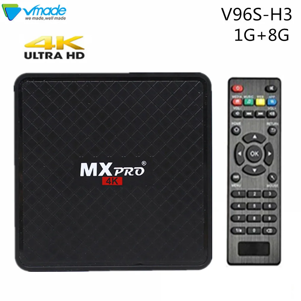 

Allwinner-H3 Android TV BOX V96s Quad Core Android 7.0 OS 1G + 8G support iptv youtube WIFI Smart 4k media player Set Top Box
