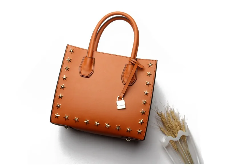 Female Rivets Genuine Leather Bags For Women Luxury Handbags Woman Bag Designer New Star Portable Ladies Shoulder Handbag14
