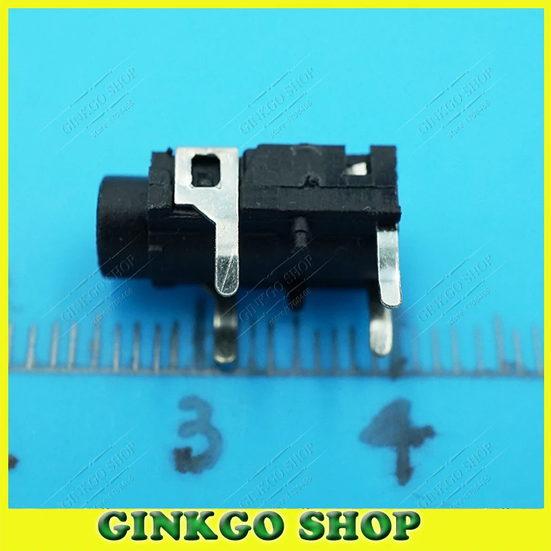 500pcs lot 3 5MM Audio Jack Headphone Connector 4DIP Pins PJ 321 Black Colour