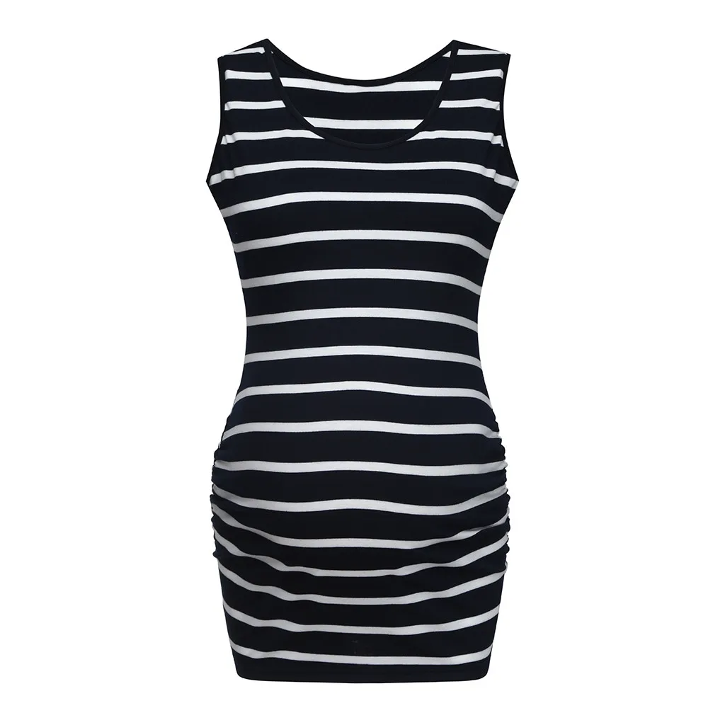 

Women Maternity Summer 2019 Breastfeeding Clothes Striped Sleeveless Nursing Vest Top Breastfeeding Pregnant T-Shirt Clothes