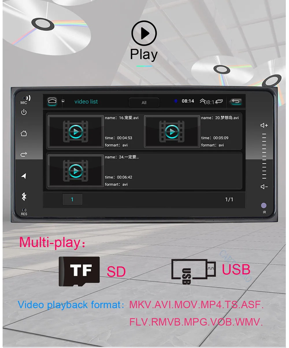 Android 8,1 Автомобильный dvd плеер для Toyota Corolla Camry Highlander 2din автомобильный Радио gps навигация WiFi Зеркало Ссылка мультимедийный плеер