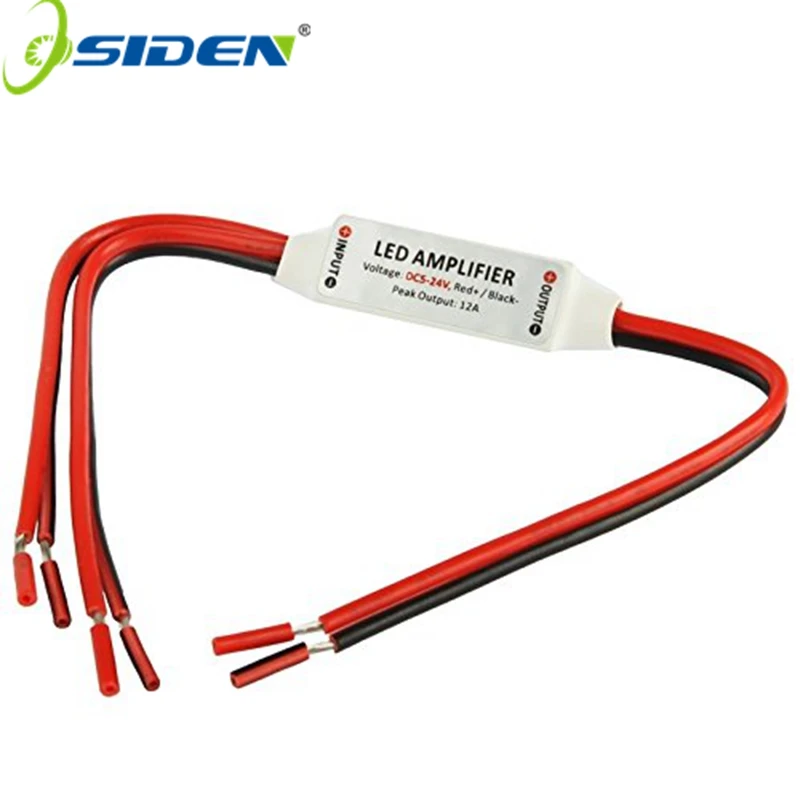 

OSIDEN DC12V DC24V 1channel 12A mini led amplifier controller amplificador power accessories used by led strip single color