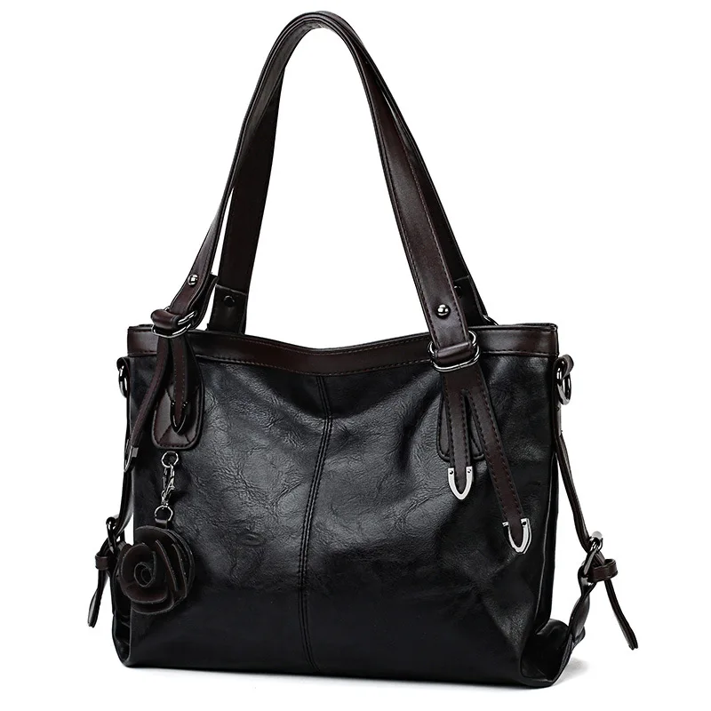 

Fashion Designer simple large-capacity vintage luxury women handbags High quality patent leather shoulder bags bolsa feminina