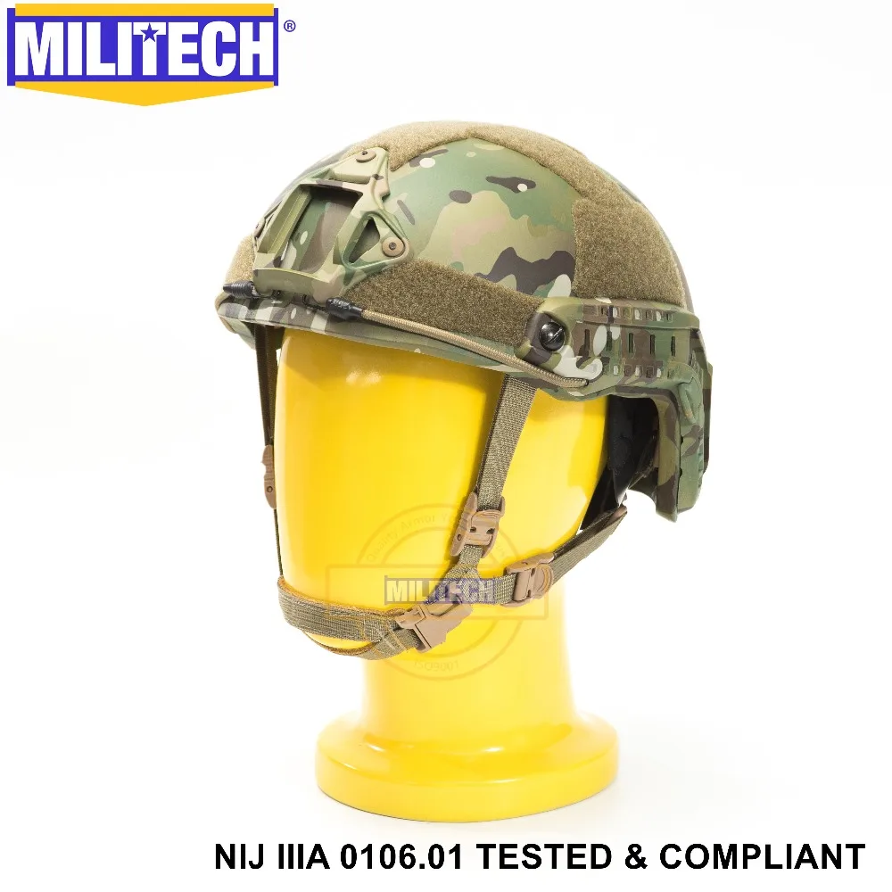 ISO сертифицированный MILITECH MC NIJ уровень IIIA 3A Быстрый OCC лайнер высокий XP Cut пуленепробиваемый арамидный баллистический шлем с 5 лет гарантии