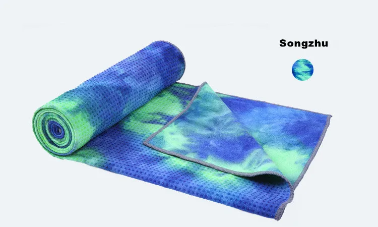 Tie Dye одеяло для йоги 183*63 см горячее полотенце для йоги микрофибра силикон нескользящий коврик для йоги полотенце Пилатес фитнес спортзал Коврик для упражнений