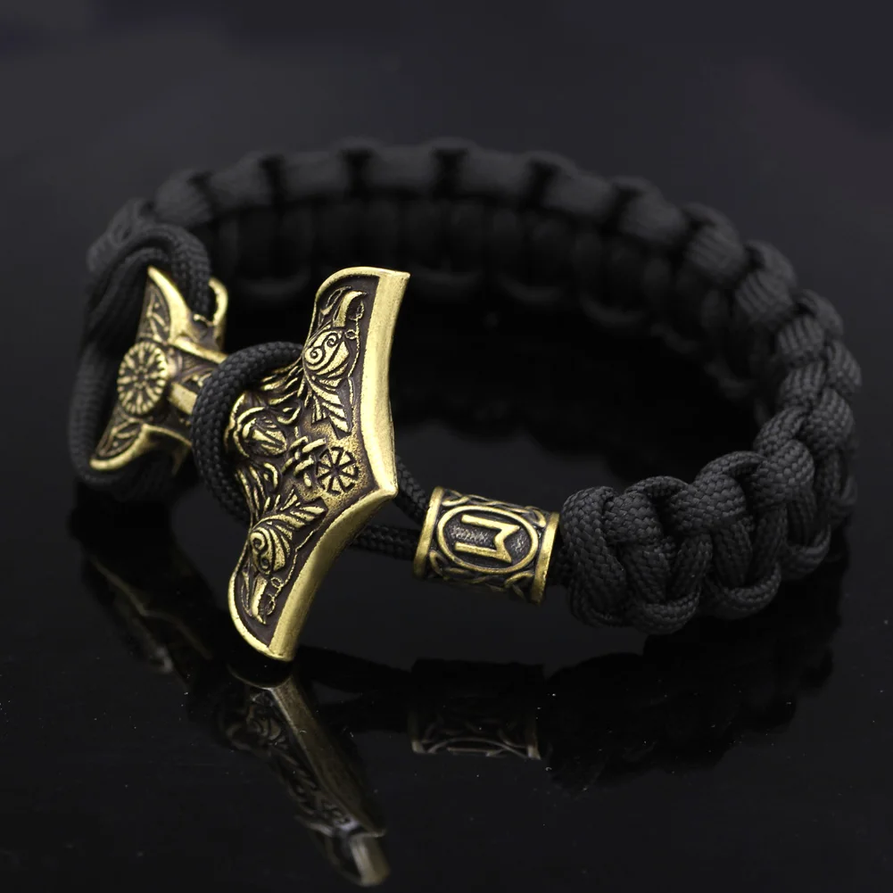 Мужской викинговый талисман Thor Hammer амулет в виде молота Odin Ворон символ узел