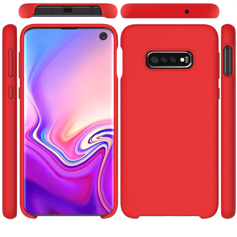 Жидкий силиконовый шелковистый мягкий сенсорный чехол для Samsung Galaxy S10 S8 S9 Plus Note8