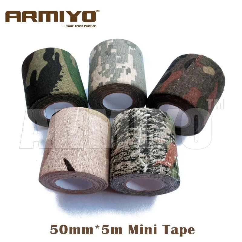 Armiyo Mini 50 мм * 5 м Охотничьи аксессуары камуфляжная клейкая лента водостойкая