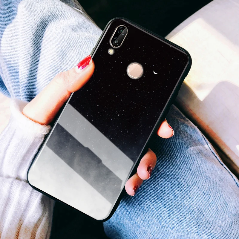 Чехол GFAITH из закаленного стекла для HUAWEI P20 Lite чехол со звездным небом дизайн