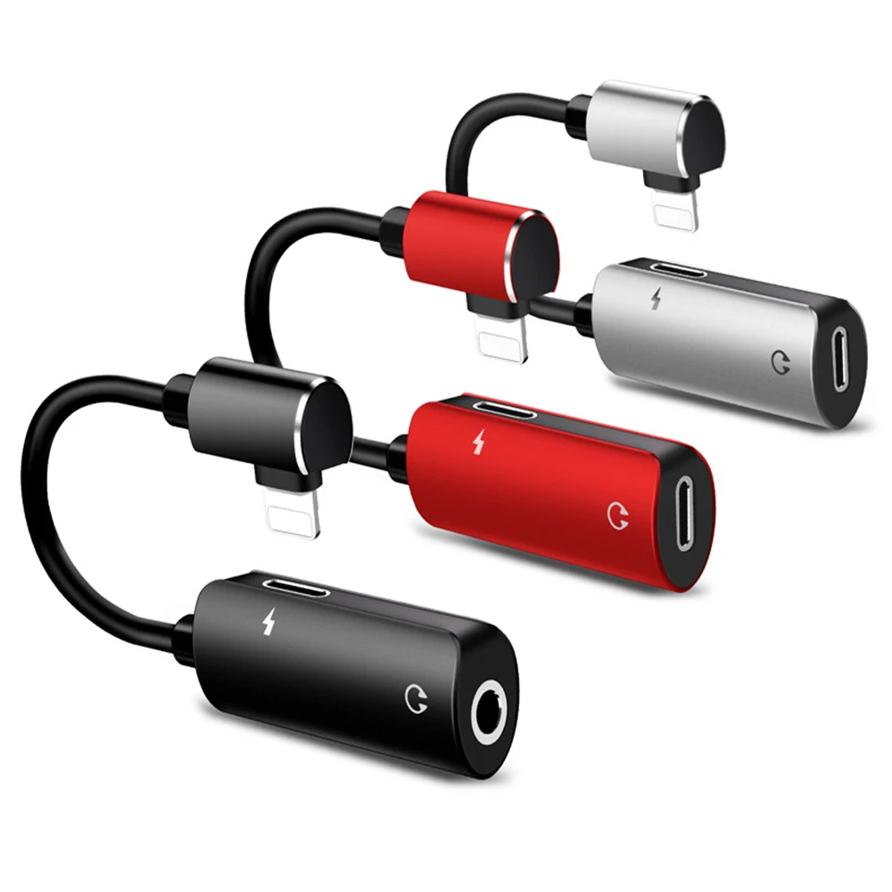 

2 in 1 For Lightning Audio Charger Adapter For iPhone 10 X 8 7 Plus charger headphone adapter