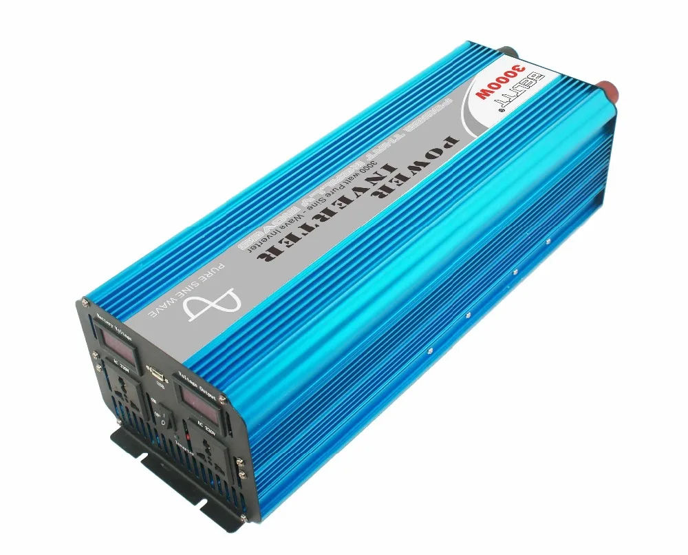 Инвертор с чистым синусом с кабелем защитный Инвертор 24v 220v 3000w производитель из Китая для фургона